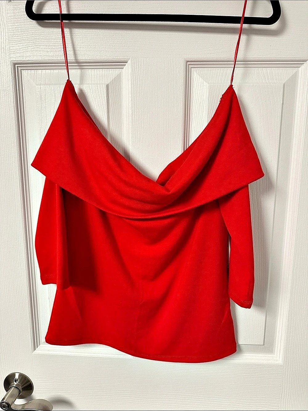 Anthropologie Off-shoulder Red Top Size Small NWT